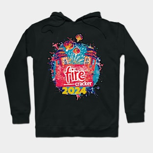 Green Fire Cracker: Popart Chinese New Year Celebration Hoodie